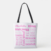 MahJongg Canvas tas in roze (Achterkant)