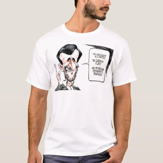 Mahmoud Ahmadi Nejad karikatuur en waarheid vertel T-shirt (Voorkant)