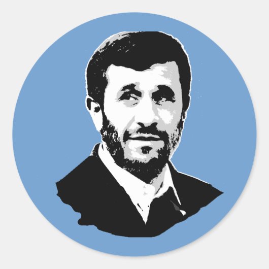 Mahmoud Ahmadinejad Ronde Sticker (Voorkant)