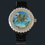 Maho Bay Beach Palm Trees - Montres St John<br><div class="desc">Une belle variété de styles, ces montres tropicales présentent une image photographique des Palmiers de Maho Bay Beach, sur la magnifique île de St. John U.S.V.I. Sélectionnez parmi de nombreux styles, couleurs et designs différents, pour les hommes, les femmes et les enfants aussi! Cette montre tropicale est un grand complément...</div>