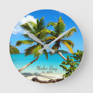 Maho Bay Beach St. John Wall Clock Ronde Klok