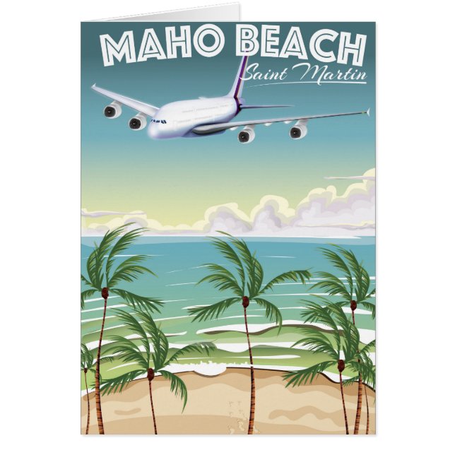 Maho Beach Saint Martin affiche (Devant)