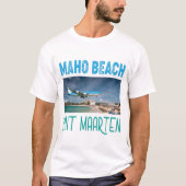 Maho strand, Sint Maarten T-shirt (Voorkant)