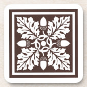 Mahogany Acorn en Leaf Tile Design Drankjes Onderzetter (Voorkant)