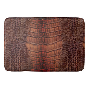 Mahogany Alligator Klassiek Reptielenleer (Faux) Badmat