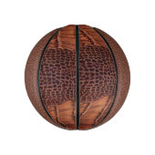 Mahogany Alligator Klassiek Reptielenleer (Faux) Basketbal (Verticaal)