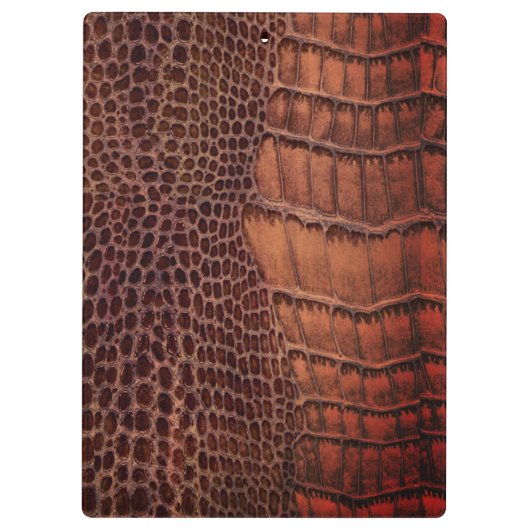 Mahogany Alligator Klassiek Reptielenleer (Faux) Klembord (Achterkant)