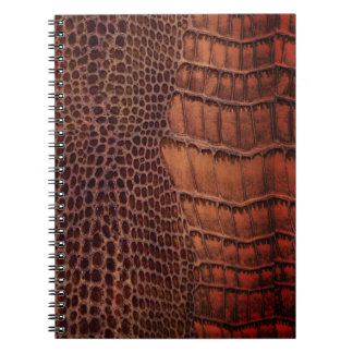 Mahogany Alligator Klassiek Reptielenleer (Faux) Notitieboek