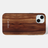 Mahogany Faux Woodgrain aanpassen Case-Mate iPhone Case (Achterkant (horizontaal))