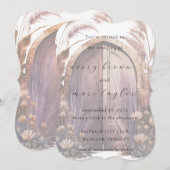 Mahogany Passage Elegant Rustic Wedding Invitation Kaart (Voorkant / Achterkant)
