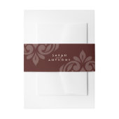 Mahogany Red Classic Elegant Script Wedding Uitnodigingen Wikkel (Voorkant Voorbeeld)
