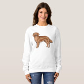 Mahogany Red Golden Retriever Schattige Cartoon Do Trui (Voorkant volledig)