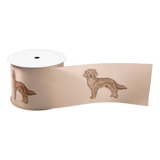 Mahogany Red Golden Retriever Schattigee striphond Lint (Spoel)