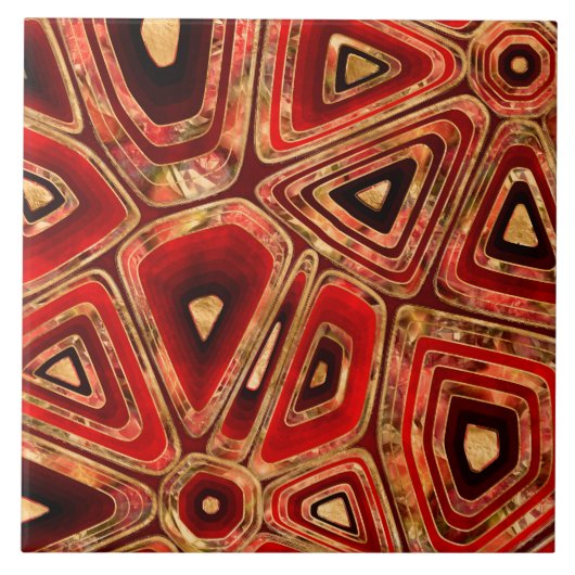 Mahogany Red Marble cellen Tegeltje (Voorkant)