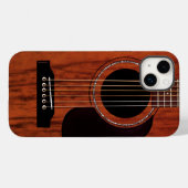 Mahogany Top Acoustic Guitar Case-Mate iPhone Case (Achterkant (horizontaal))