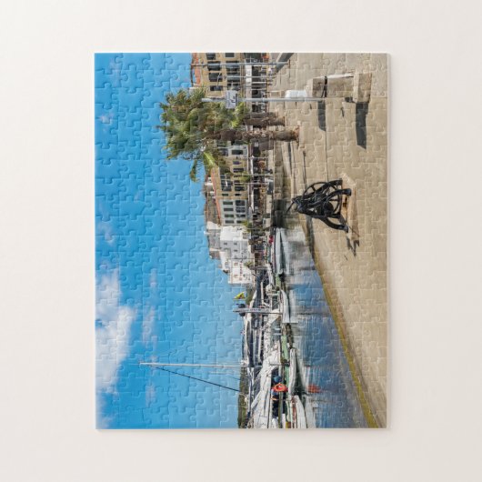 Mahon Harbour en paseo maritimo - Menorca, Spanje Legpuzzel (Verticaal)