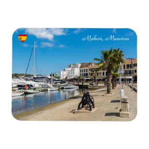 Mahon Harbour en paseo maritimo - Menorca, Spanje Magneet