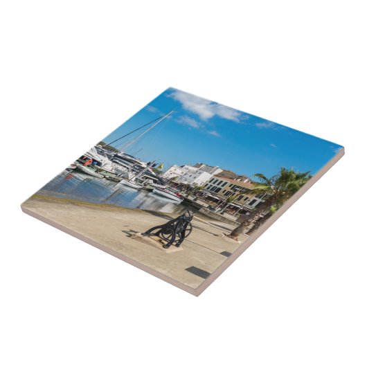 Mahon Harbour en paseo maritimo - Menorca, Spanje Tegeltje (Zijkant)