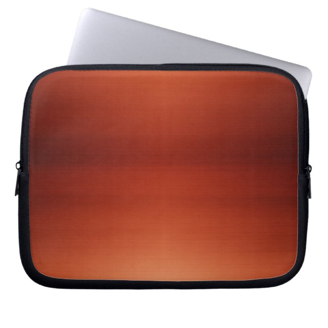 Mahonie Geborsteld Metaal Laptop Sleeve (Voorkant)