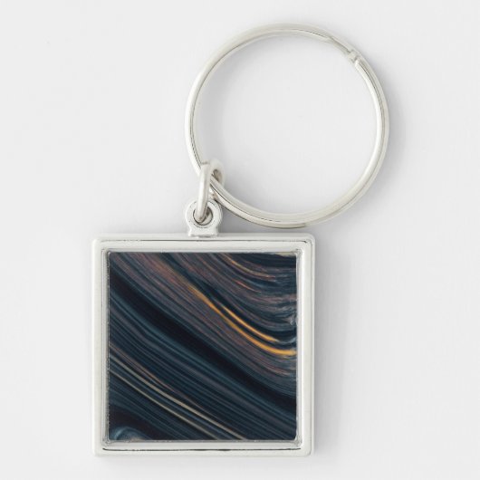 Mahonie goudschemer obsidiaan sleutelhanger (Voorkant)