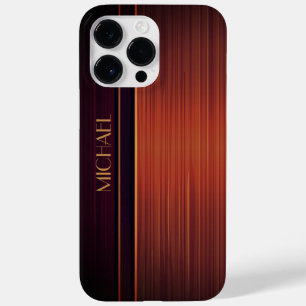 Mahonie Houtstructuur Stijl Gepersonaliseerde Naam Case-Mate iPhone 14 Pro Max Hoesje