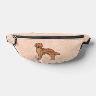 Mahonie Rood Goud Retriever Lief Cartooneske Hond Heuptasje