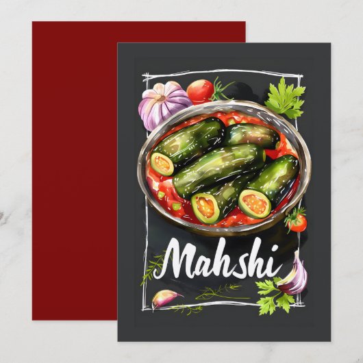 Mahshi Extravaganza محشيكسوا ب ا ذ ن ج ا ن Kaart (Voorkant / Achterkant)