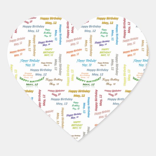 Mai, 12 Anniversaire Sticker (Devant)