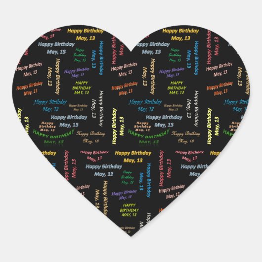 Mai, 13 Anniversaire Sticker (Devant)