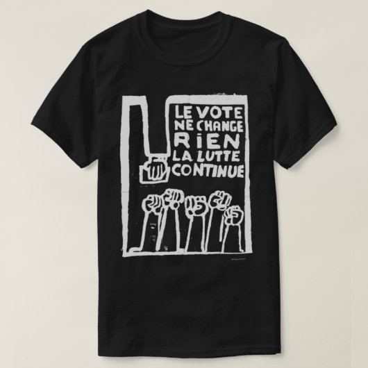 Mai 68 Paris Protest Banner T-shirt (Design voorkant)