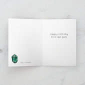 Mai Birthstone Emerald Carte d'anniversaire (Intérieur)