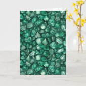 Mai Birthstone Emerald Carte d'anniversaire (Fleur jaune)