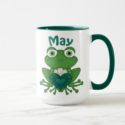 Mai Birthstone Frog tasse de café (Droite)