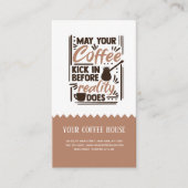Mai café coup de pied carte de visite (Devant)