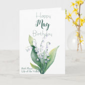 Mai carte d'anniversaire, Lily de la Vallée Fleur (Fleur jaune)