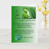 Mai Carte d'anniversaire - Lily Of The Valley et E (Fleur jaune)