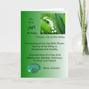 Mai Carte d'anniversaire - Lily Of The Valley et E