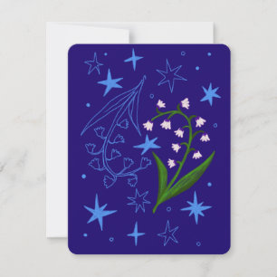 Mai Carte Mois Anniversaire (Lily de la Vallée)