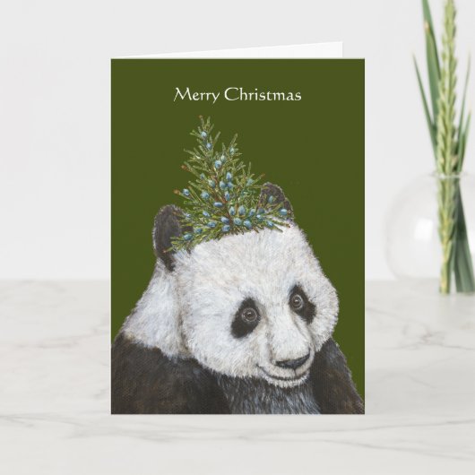 Mai de panda-kerstkaart feestdagen kaart (Voorkant)