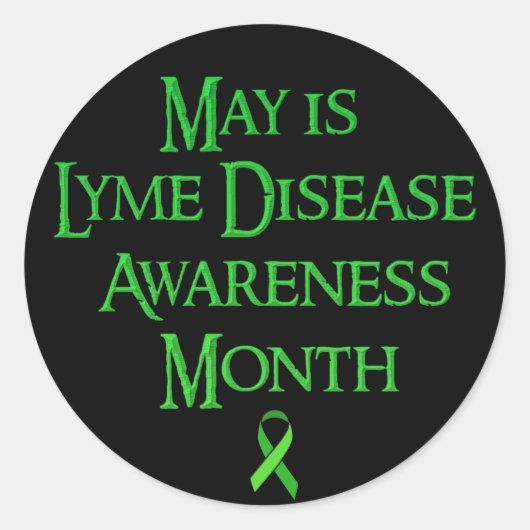 Mai est Lyme Maladie Sensibilisation Mois Stickers (Devant)