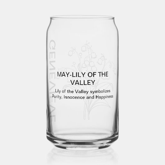 Mai Fleur de naissance Lily de la vallée avec le n (Verso)