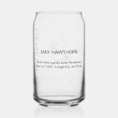 Mai Flower Hawthorn de naissance avec nom personna (Verso)