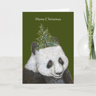 Mai la carte de Noël panda