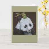 Mai la carte de voeux panda (Fleur jaune)