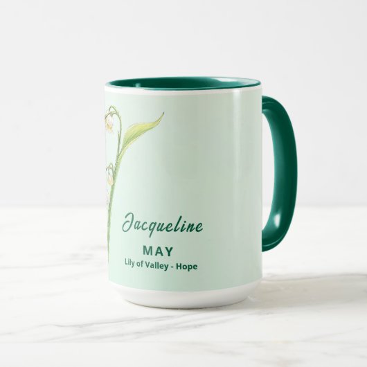 Mai Mois de naissance Fleur de café Mug (Devant droit)