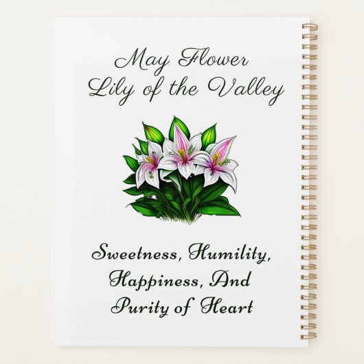 Mai Mois de naissance Lys de fleurs de la vallée F (Dos)