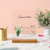 Mai Mois de naissance Lys Fleur Personnalisé (Mariage)