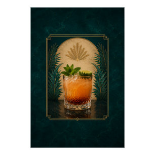 Mai Tai Art Deco Poster Bar Kunst Perfect Poster