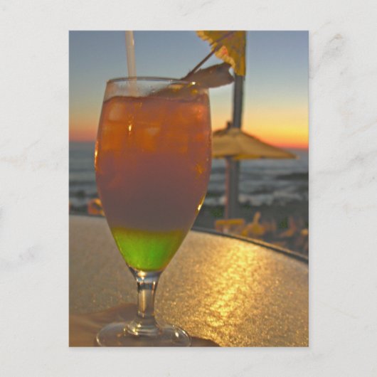 Mai Tai Sunset Briefkaart (Voorkant)