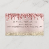 Maid Cleaning House Dak Goud Glitter Drips Visitekaartje (Achterkant)